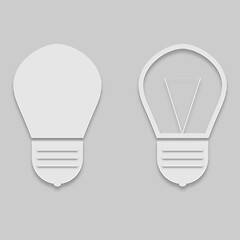 Image showing icons of two electric bulbs