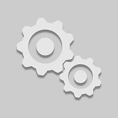 Image showing icons two gears with teeth