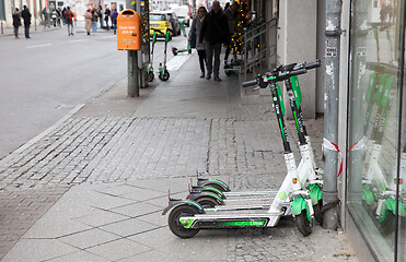 Image showing Berlin, Germany - December, 2019: E-mobility in Germany: discard