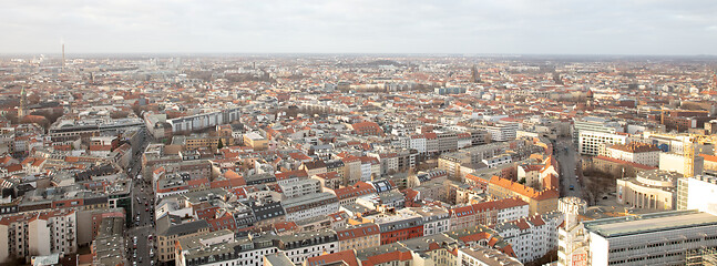 Image showing Berlin, Germany - December 31, 2019: Aerial view of city skyline