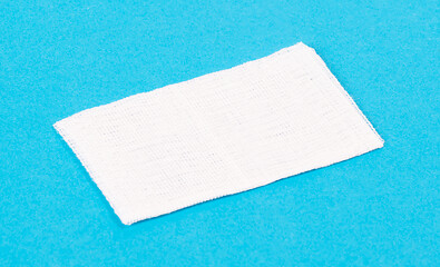 Image showing Closeup view of white bandage isolated