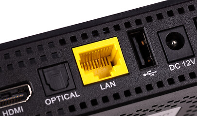 Image showing Lan connection in a small device