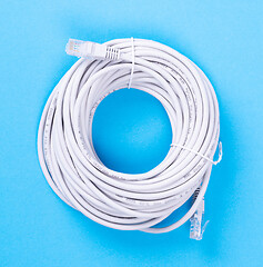 Image showing Ethernet cable rolled up