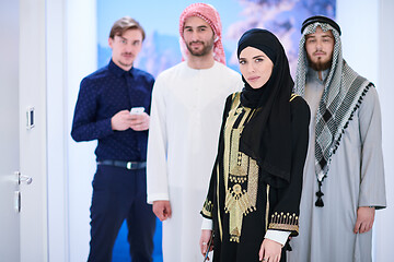 Image showing portrait of young muslim people