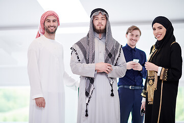 Image showing portrait of young muslim people