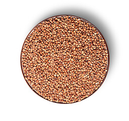 Image showing Buckwheat in a bowl from above