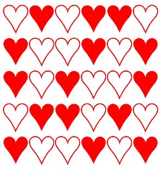Image showing Red and white hearts