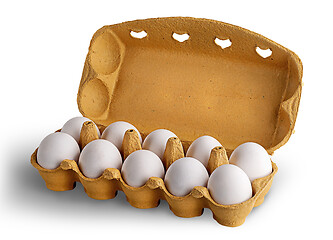 Image showing Open tray with eggs rotated