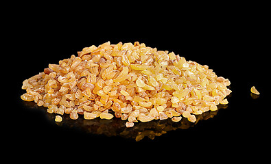 Image showing Pile of dry bulgur groats