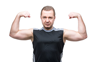 Image showing Man showing biceps muscles