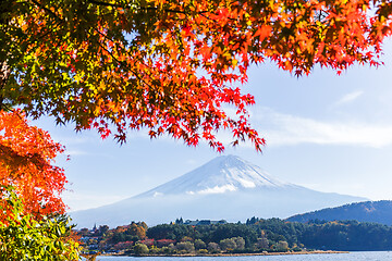 Image showing Lake Kawaguchi and Mount Fuji