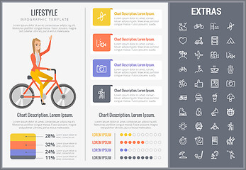 Image showing Lifestyle infographic template, elements and icons