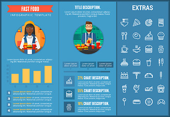 Image showing Fast food infographic template and elements.