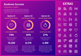 Image showing Business success infographic template and elements