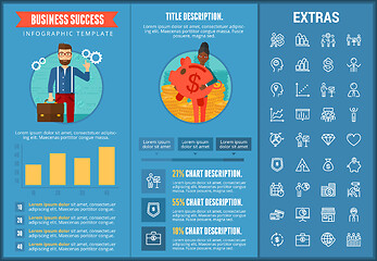 Image showing Business success infographic template and elements