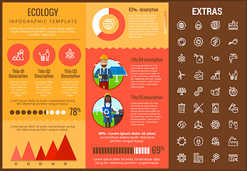 Image showing Ecology infographic template, elements and icons.