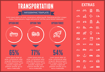 Image showing Transportation infographic template and elements.