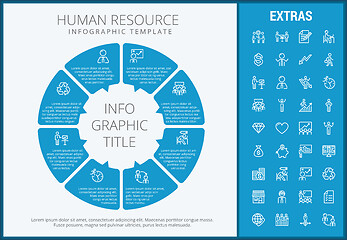 Image showing Human resource infographic template and elements.