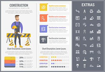 Image showing Construction infographic template and elements.