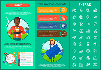 Image showing Ecology infographic template, elements and icons.