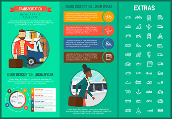 Image showing Transportation infographic template and elements.