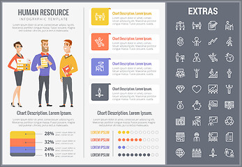 Image showing Human resource infographic template and elements.