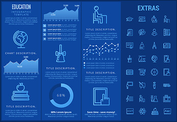 Image showing Education infographic template, elements and icons