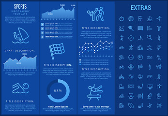 Image showing Sports infographic template, elements and icons.