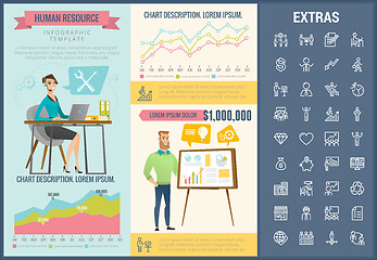 Image showing Human resource infographic template and elements.