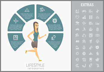 Image showing Lifestyle infographic template, elements and icons