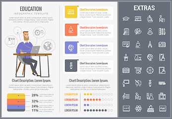 Image showing Education infographic template, elements and icons