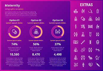 Image showing Maternity infographic template, elements and icons