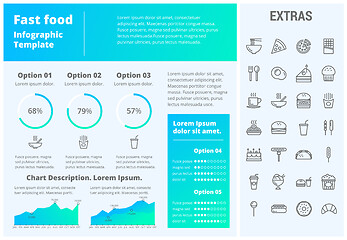 Image showing Fast food infographic template and elements.