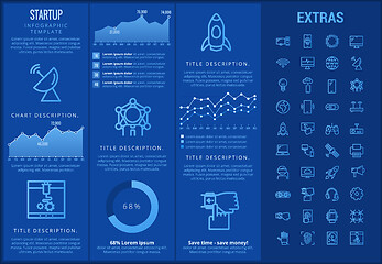 Image showing Startup infographic template, elements and icons.