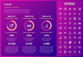 Image showing Travel infographic template, elements and icons.