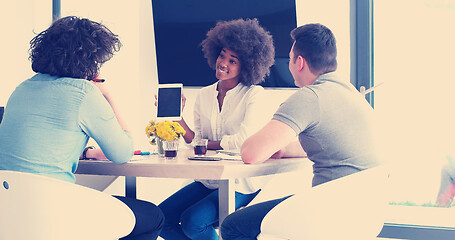 Image showing Multiethnic startup business team on meeting