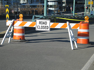 Image showing road closed sign