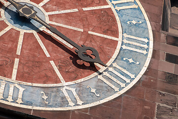 Image showing Freiburg Muenster clock detail