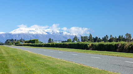 Image showing Mount Taylor and Mount Hutt scenery in south New Zealand