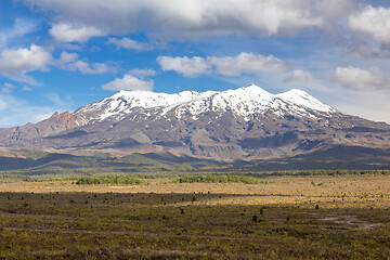 Image showing Mount Ruapehu volcano in New Zealand