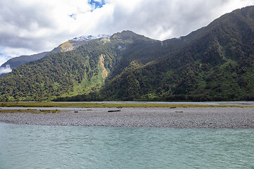 Image showing riverbed landscape scenery in south New Zealand