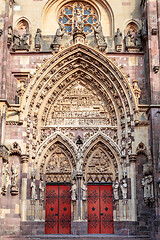 Image showing door of Saint Theobald\'s Church, Thann