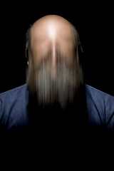 Image showing bearded man motion blur portrait