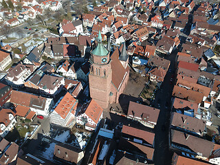 Image showing aerial view over Weil der Stadt Baden Wuerttemberg Germany