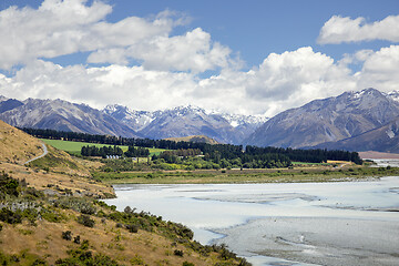 Image showing Mountain Alps scenery in south New Zealand