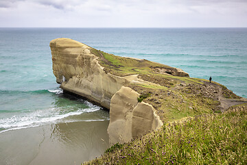 Image showing Tunnel Beach New Zealand