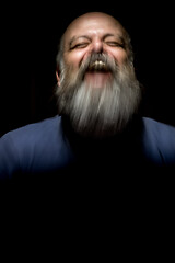 Image showing bearded man motion blur portrait