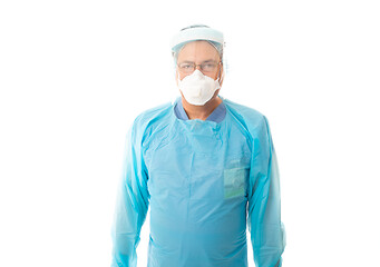 Image showing Male healthcare worker in protective PPE