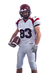 Image showing American Football Player isolated on white