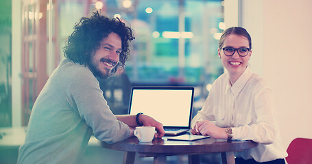 Image showing Business People Working With laptop in office